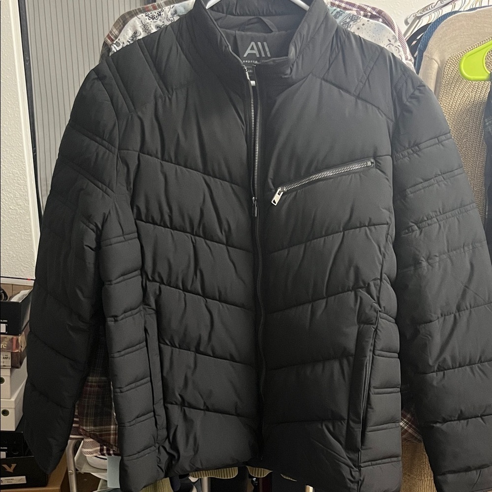 Andrew Marc Men's Quilted Black Puffer Jacket